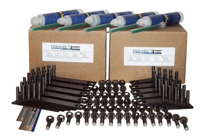 The TL-50 Torque Lock Staple Kit. Used for repairing up to 50 feet of structural cracking in concrete, gunite or solid cement structures. For pools, fountains, sea walls, foundations and more.